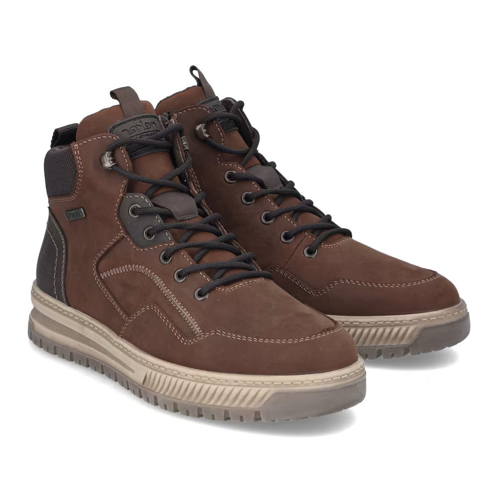 Brown Waterproof Casual Lace Boot