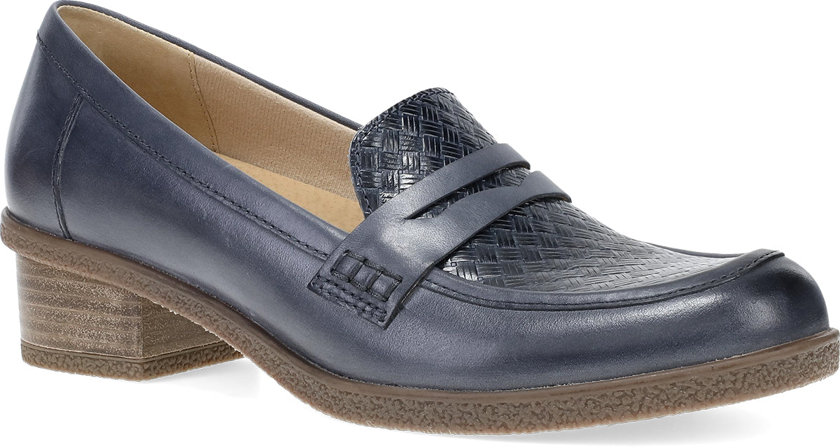Danica Navy Woven Penny Loafer