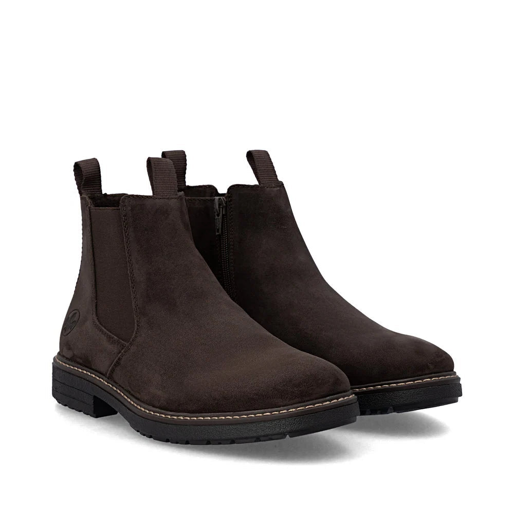 Brown Casual Fleece Lined Zipper Boot