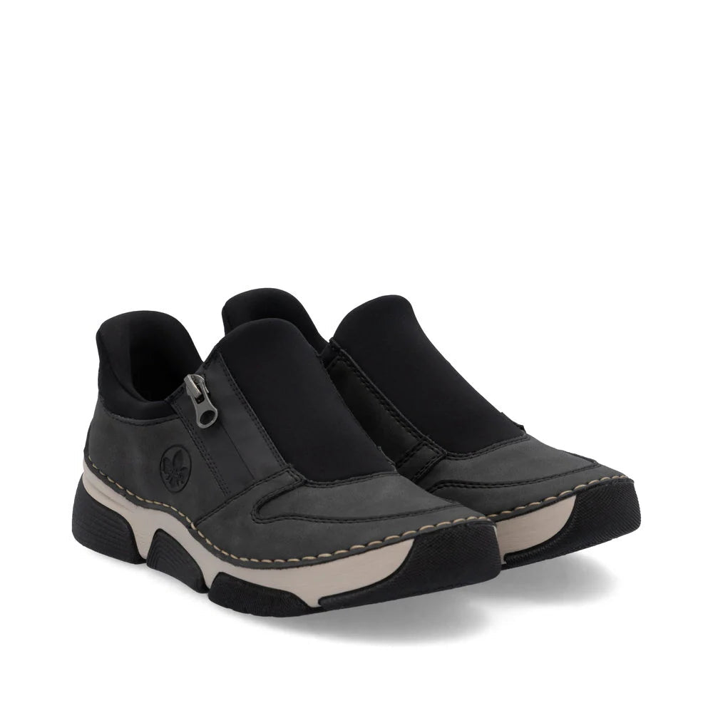 Dark Grey Front Zip Sneaker