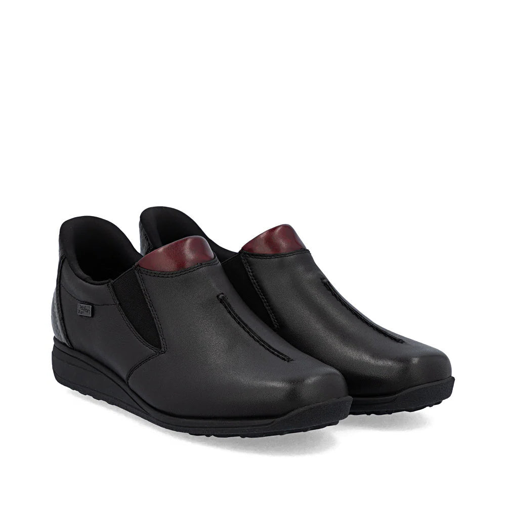 Black/Burgundy Loafer