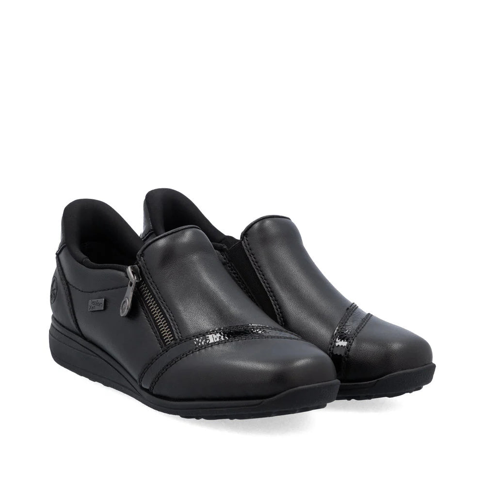 Black Zip Up Loafer