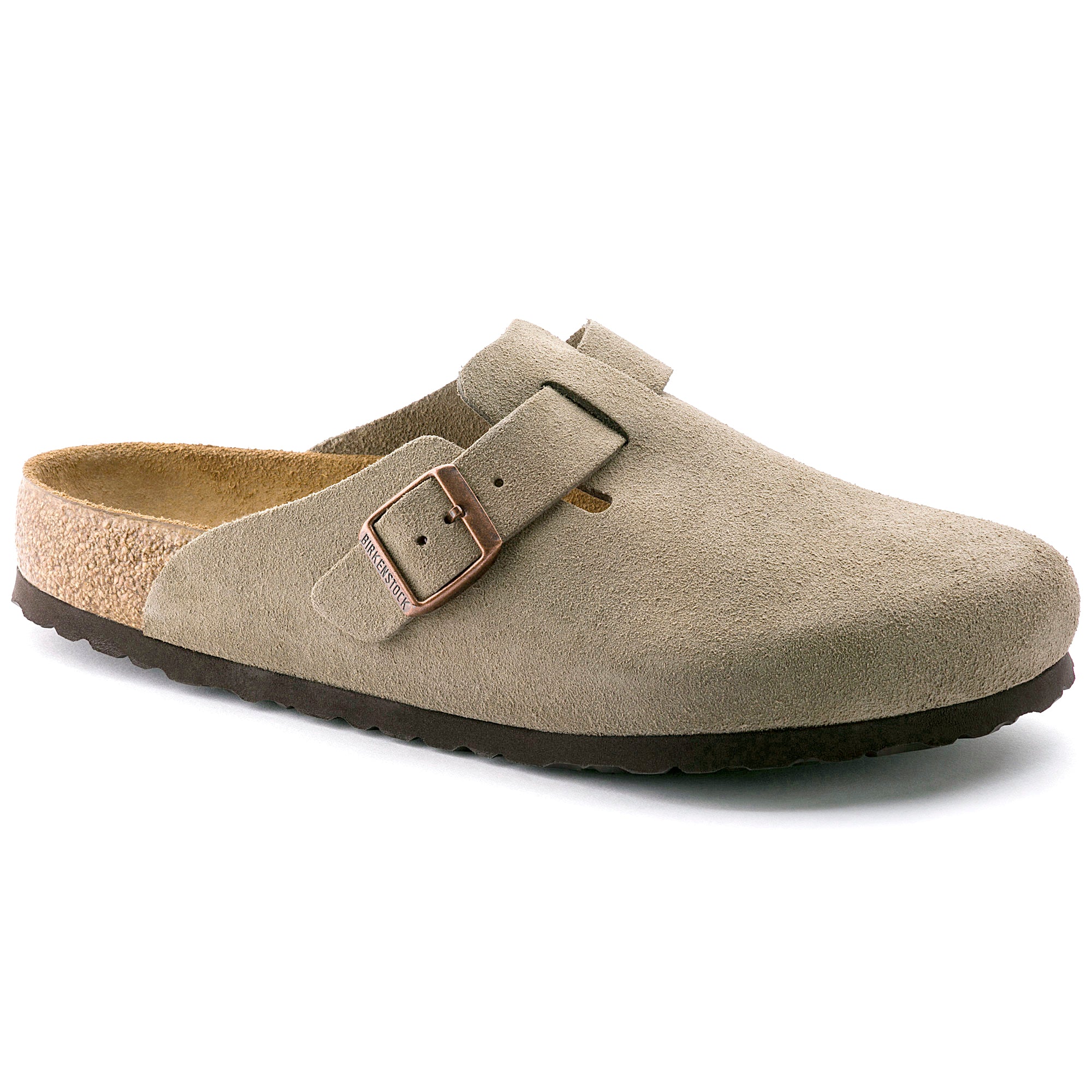 Boston Taupe Suede Soft Footbed
