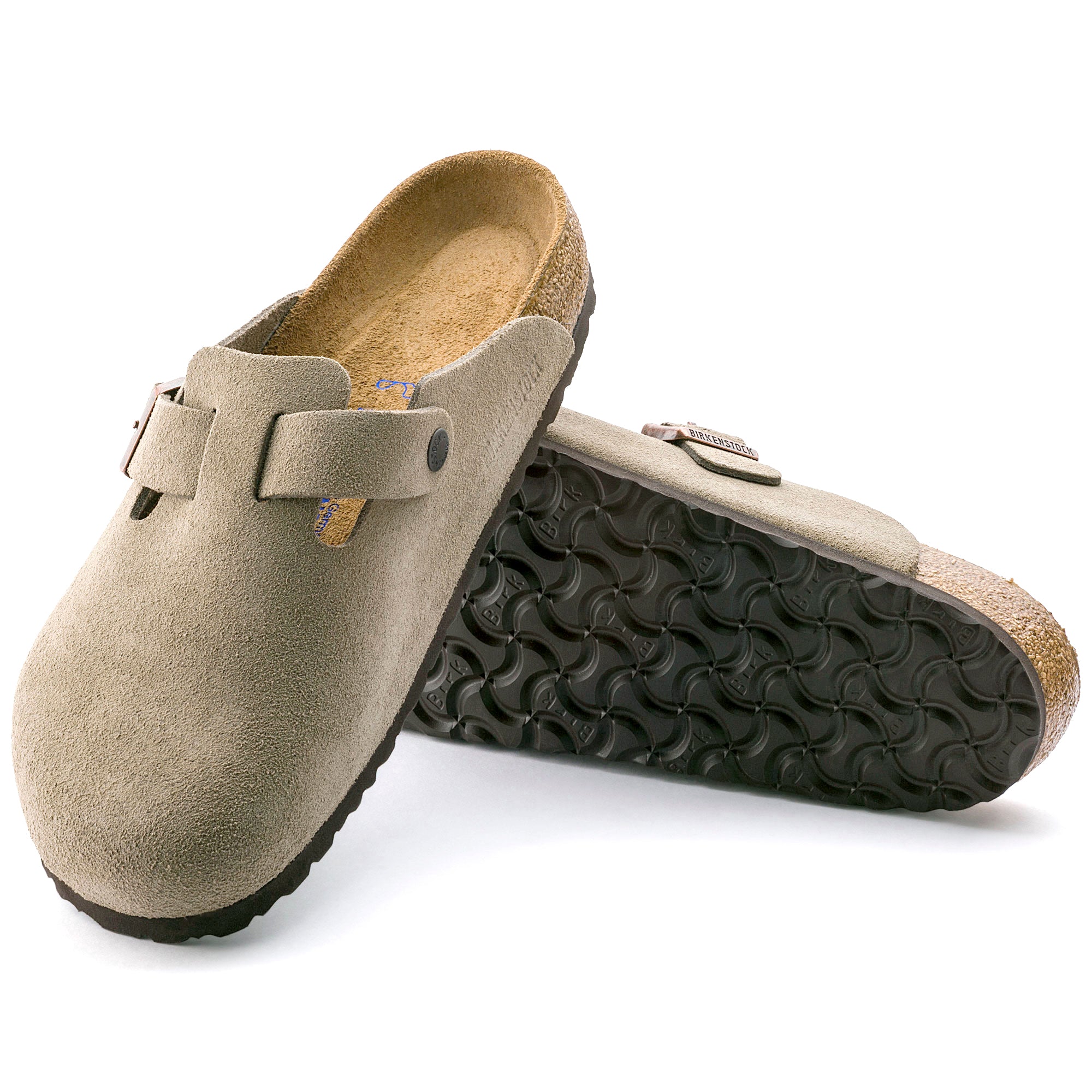 Boston Taupe Suede Soft Footbed
