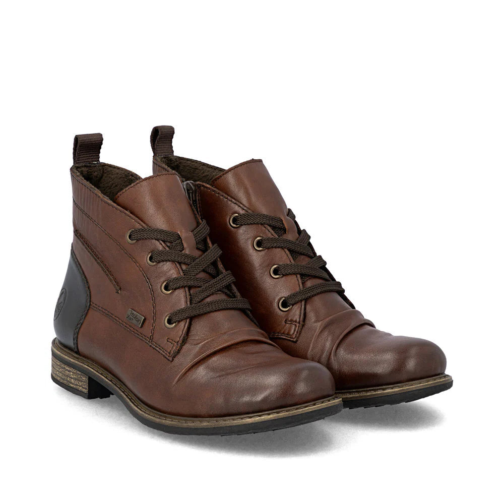 Chestnut Short Lace Up & Zip Fashion Boot