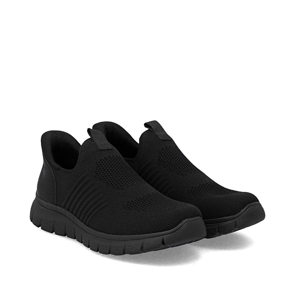 Stretch Casual Slip On Black/Black