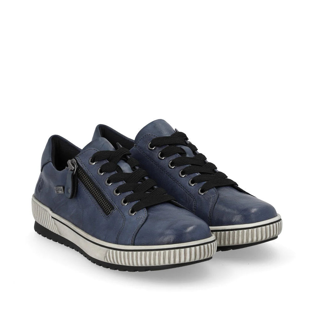 Lace Up & Zip Sneaker Blue