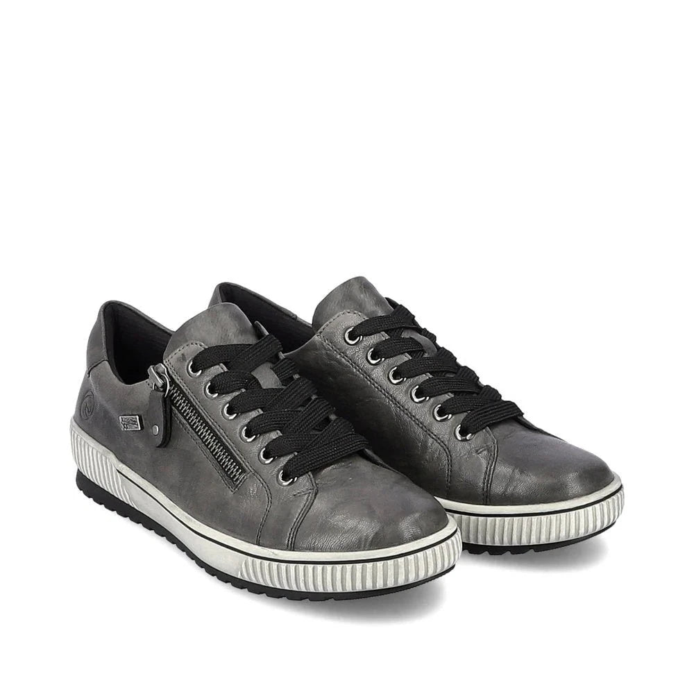 Casual Lace up/Zip Sneaker Dark Grey