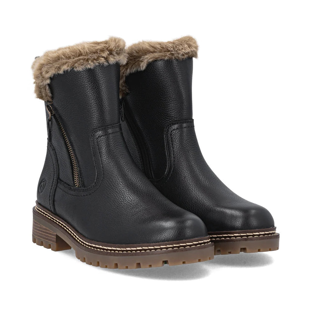 Black Furry Boot