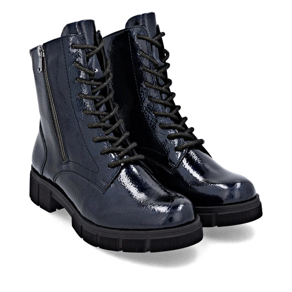 Black Patent Dress Combat Boot