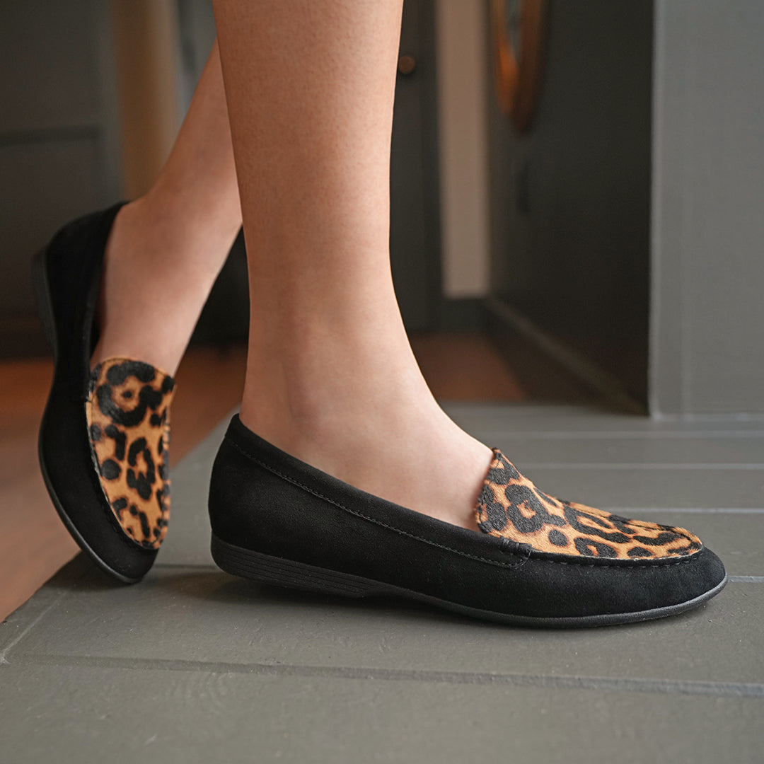 Lorri Black Leopard Haircalf