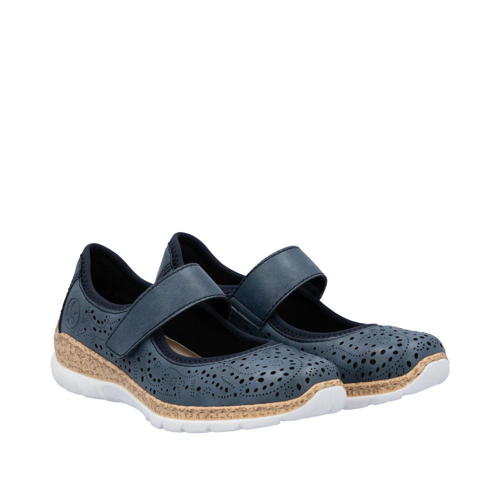 Navy Perforated Mary Jane