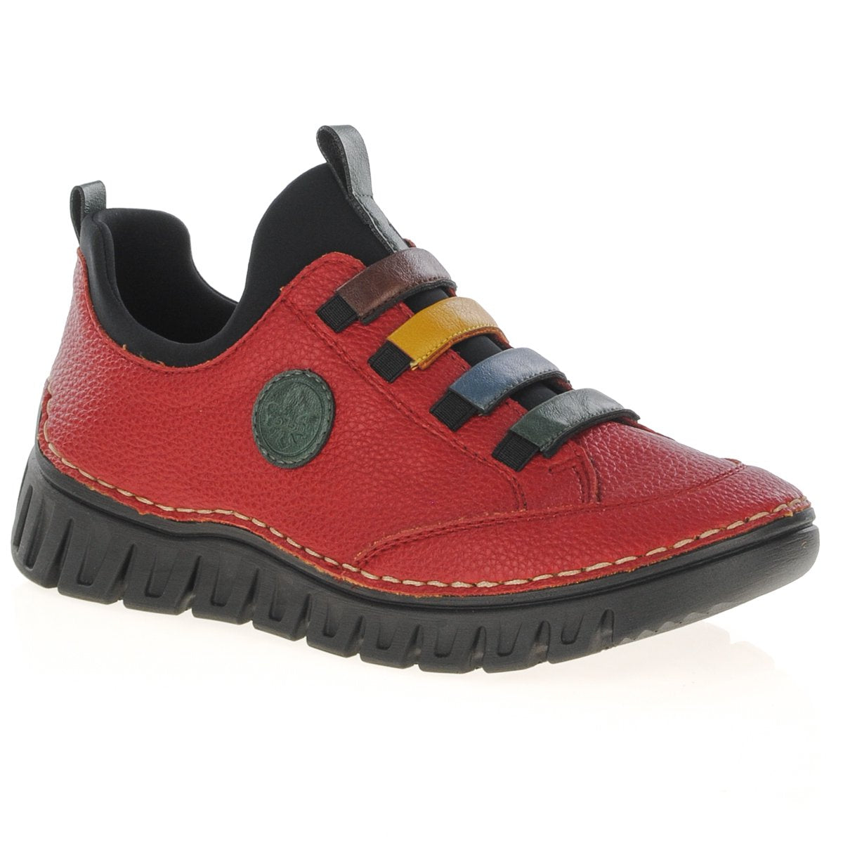 Red Multi Colored Slip On Shoe