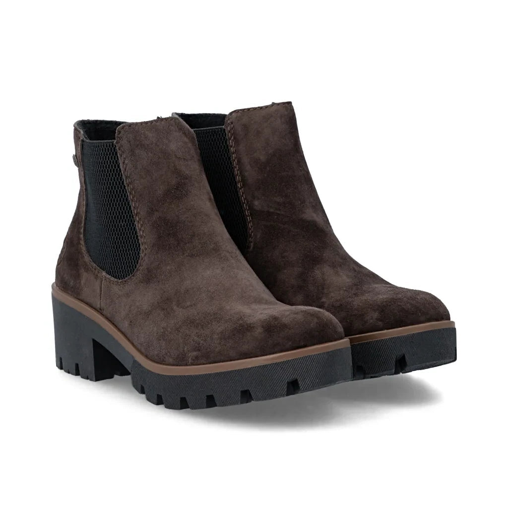 Short Pull On Brown Ankle Boot