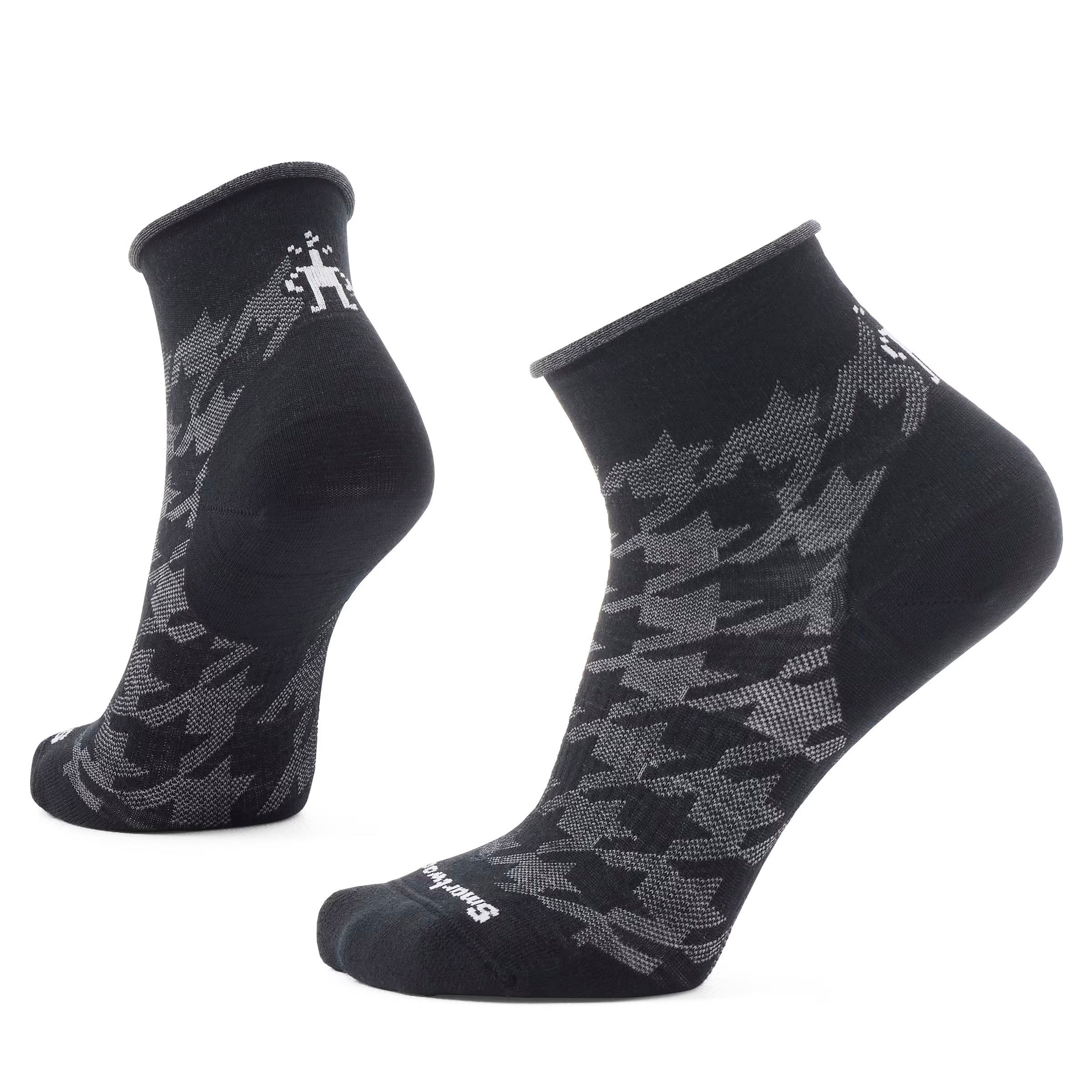 Houndstooth Black Ankle Sock