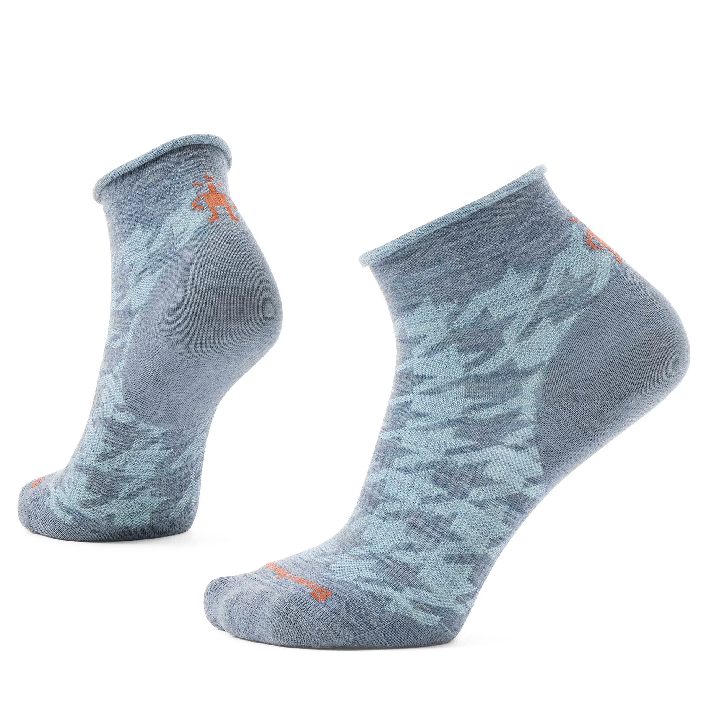 Houndstooth Pewter Blue Ankle Sock