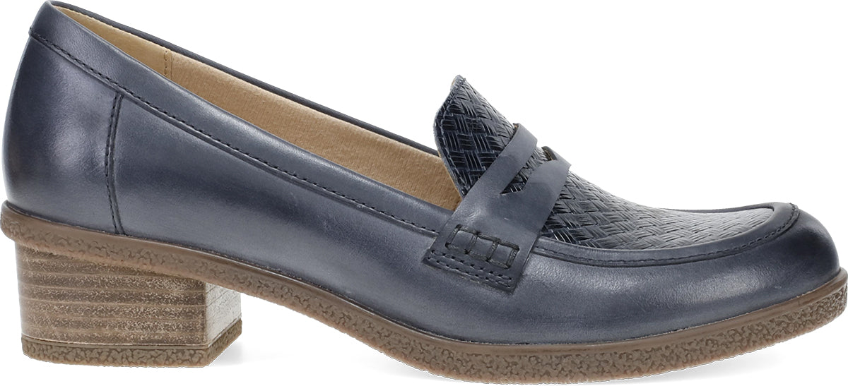 Danica Navy Woven Penny Loafer