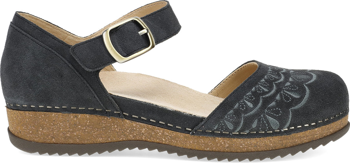 Mae Charcoal Embroidered