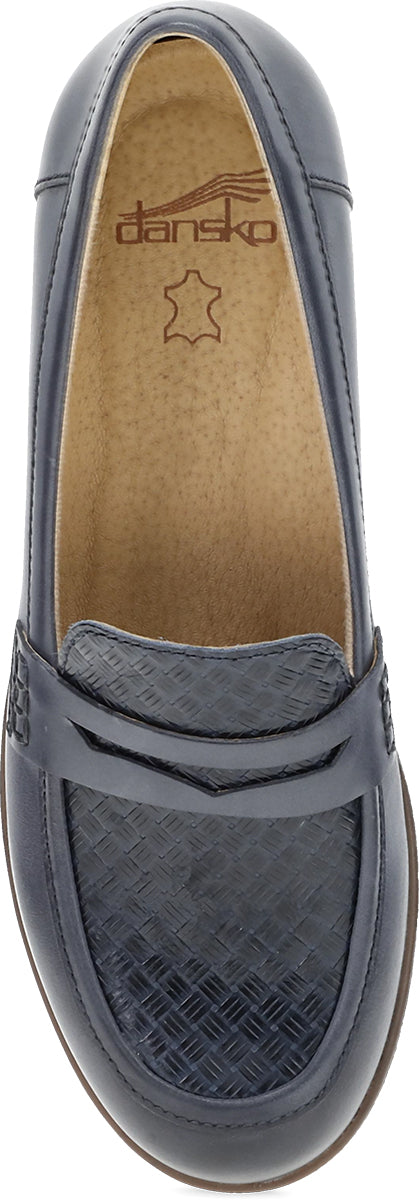 Danica Navy Woven Penny Loafer