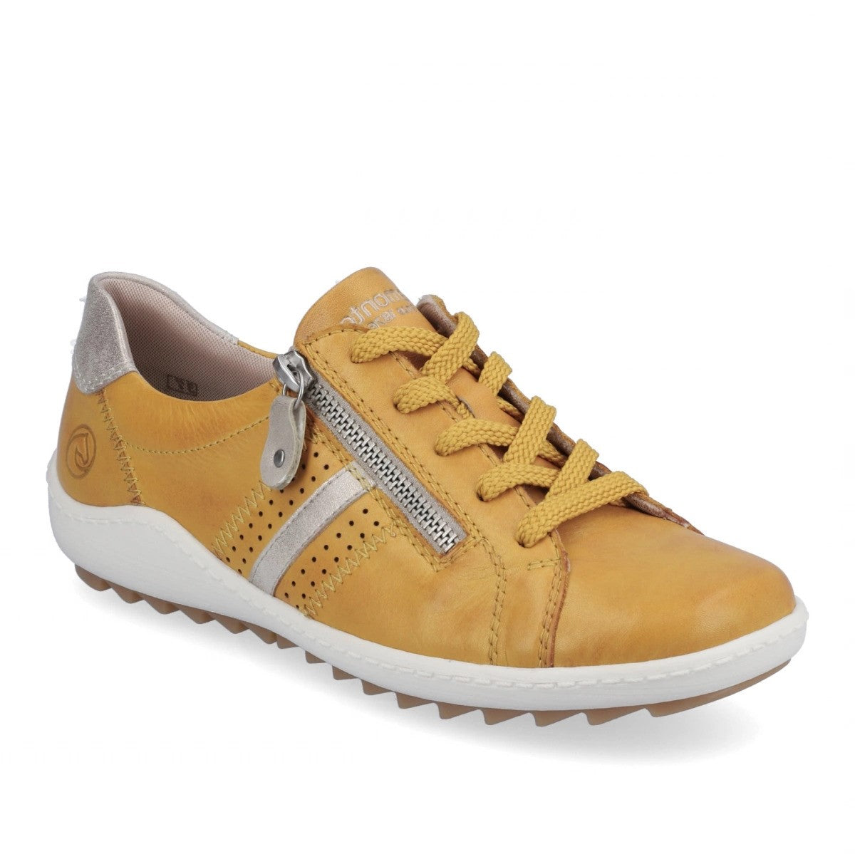 Yellow/White Lace & Zip Sneaker