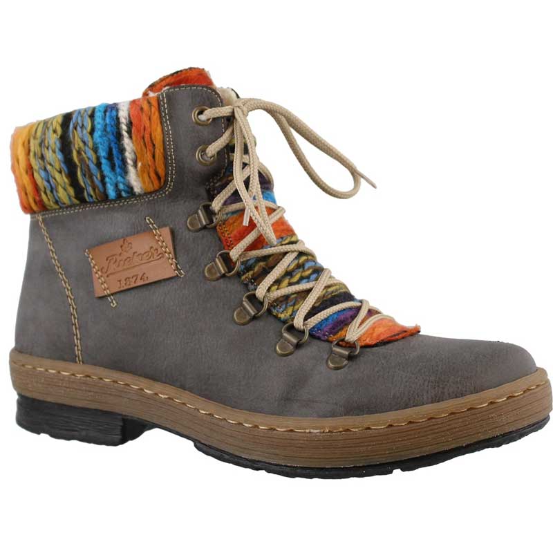 Charcoal Wool Lined Yarn Boot